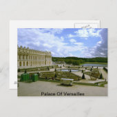 Paleis van het briefkaart van de tuin van versaill (Voorkant / Achterkant)