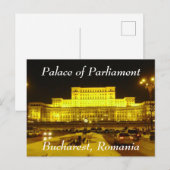 Paleis van het Parlement, Boekarest, Roemenië Briefkaart (Voorkant / Achterkant)