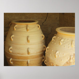 Paleis van het POSTER van Knossos pithoi-opslagpot