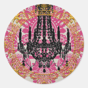 Paleis van Kali, de godin van de tijd, envelopzege Ronde Sticker