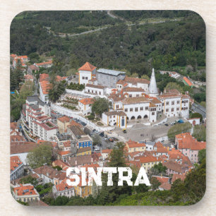 Paleis van Sintra van bovenaf in Sintra, Portugal Bier Onderzetter