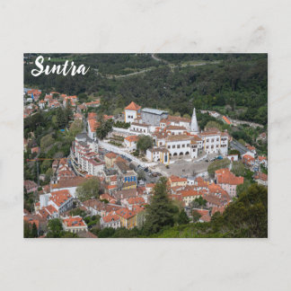 Paleis van Sintra van bovenaf in Sintra, Portugal Briefkaart
