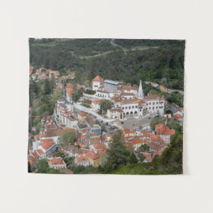 Paleis van Sintra van bovenaf in Sintra, Portugal Wandkleed