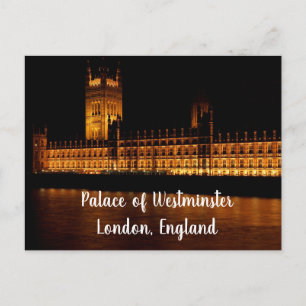 Paleis van Westminster 's Nachts – Londen  Briefkaart