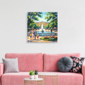 Paleispark Schönbrunn Wenen Opgespannen Canvas Afdruk (Insitu (Woonkamer))