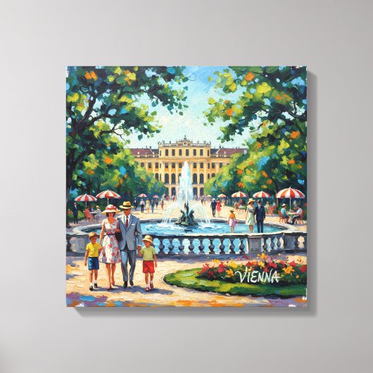 Paleispark Schönbrunn Wenen Opgespannen Canvas Afdruk (Voorkant)