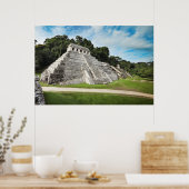 Palenque ruins - Temple of Inscriptions Poster (Keuken)