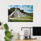 Palenque ruins - Temple of Inscriptions Poster (Thuiskantoor)