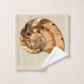 "Paléo-chic" Cleoniceras Cleon Ammonite Fossil (Gant de toilette)