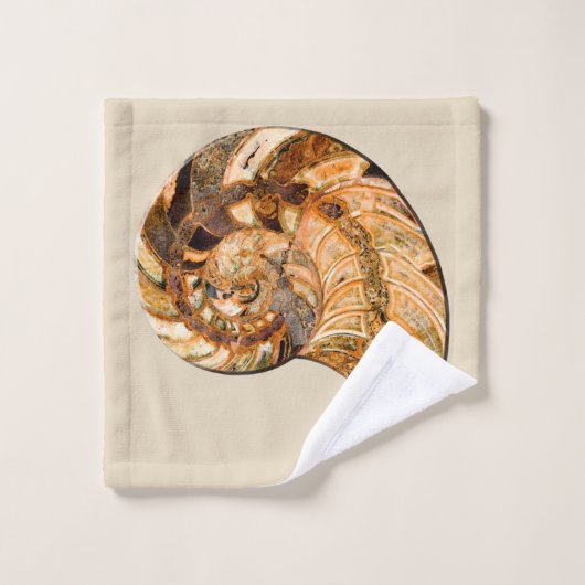 "Paléo-chic" Cleoniceras Cleon Ammonite Fossil (Gant de toilette)