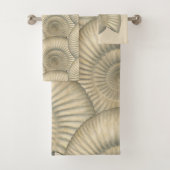 "Paleo-chic" Perisphinctes Ammonitor Bath Towel Se Bad Handdoek (Insitu)