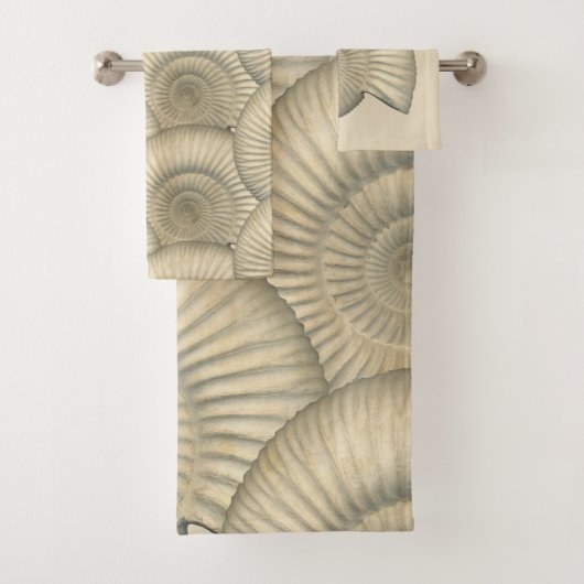 "Paleo-chic" Perisphinctes Ammonitor Bath Towel Se Bad Handdoek (Insitu)