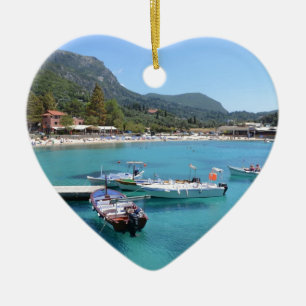 Paleokastritsa Beach, Corfu Keramisch Ornament