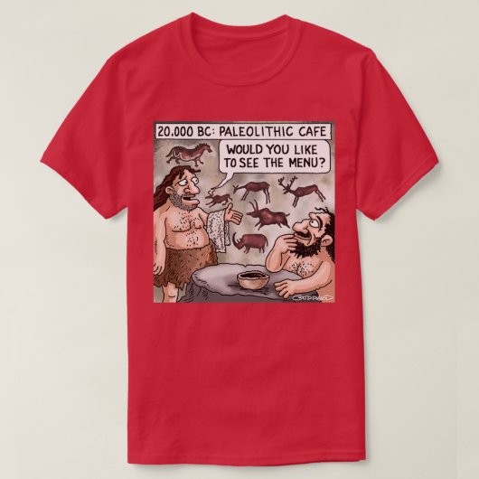 Paleolithic Cafe T-shirt (Design voorkant)