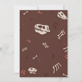 Paléontologie mignonne Dinosaur os Invitation d'an (Dos)