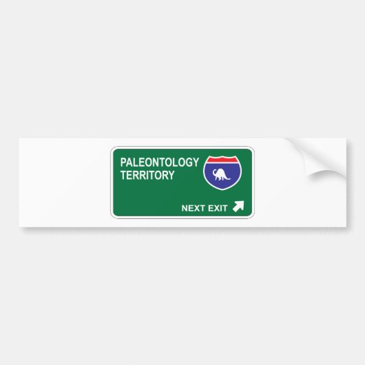 Paleontology Next Exit Bumpersticker (Voorkant)