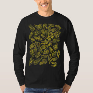 Paleontoloog Dinosaur Fossil Dino Skulls Patroon T-shirt