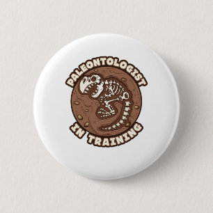 Paleontoloog in training Paleontology Student Ronde Button 5,7 Cm