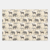 Paleontoloog Wooly Mammoth en Giant Irish Elk Inpakpapier Vel (Voorkant 2)