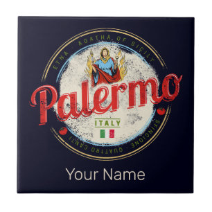 Palermo hoofdstad van Sicilië Italië souvenir Tegeltje