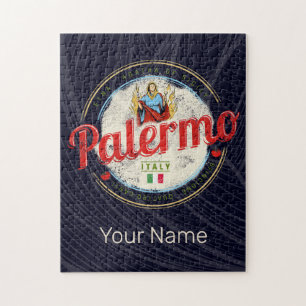 Palermo Hoofdstad Van Sicilië Italië Vintage Souve Legpuzzel