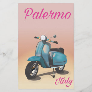 Palermo Italië Scooter poster Briefpapier