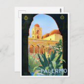 Palermo Italië — vintonijnreis Briefkaart (Voorkant / Achterkant)
