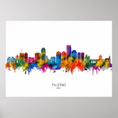 Palermo Italy Skyline Poster (Voorkant)