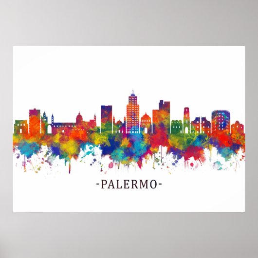 Palermo Italy Skyline Poster (Voorkant)