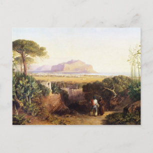 Palermo, Sicilië, 1847 (olie op doek) Briefkaart