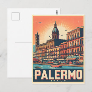 Palermo Sicilië Italiaanse vintage souvenir cadeau Briefkaart