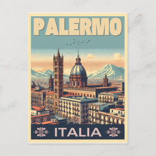 Palermo Sicilië Italiaanse vintage souvenir cadeau Briefkaart