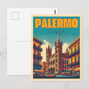 Palermo Sicilië Italiaanse vintage souvenir cadeau Briefkaart