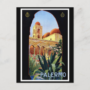 "Palermo" Vintage Travel Poster Briefkaart