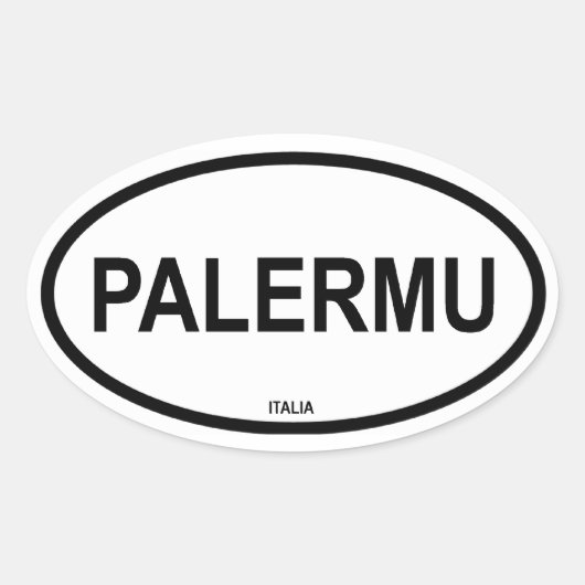 PALERMU OVALE STICKER (Voorkant)