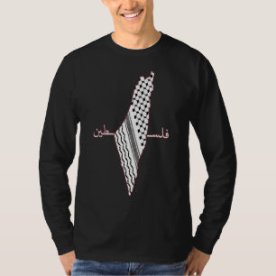 Palestijnen Keffiyeh Arab Scarf Shemagh Borden T-shirt