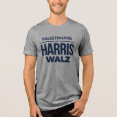 Palestijnen voor Harris Walz Tri-Blend Shirt (Voorkant)