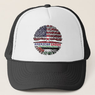 Palestijns-Amerikaans - Amerikaanse vlag - Boomboo Trucker Pet