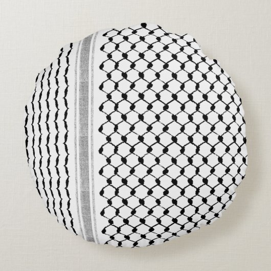 Palestijns Arabisch Kufiya Pattern Rond Kussen (Achterkant)
