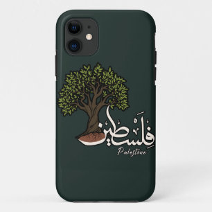 Palestijns Arabisch woord met Palestijnse Olijfboo iPhone 11 Hoesje