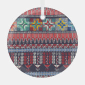 Palestijns borduurmotief patroon. glas ornament (Voorkant)