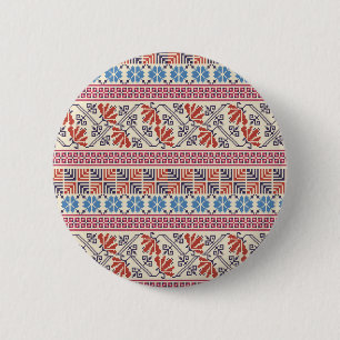 Palestijns borduurpatroon ronde button 5,7 cm