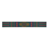 Palestijns Borduurwerk Tatreez rood groen 5 Patroo Grosgrain Lint (Voorkant)