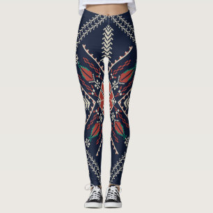 Palestijns borduurwerk: traditioneel patroonontwer leggings