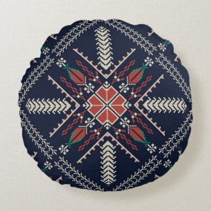 Palestijns borduurwerk: traditioneel patroonontwer rond kussen