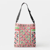 Palestijns Embroidery Tatreez gedrukt ontwerp Crossbody Tas (Achterkant)