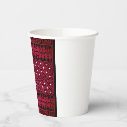 Palestijns Embroidery Tatreez-gedrukt ontwerp Papieren Bekers (Links)