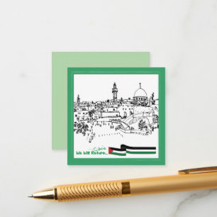 Palestijns erfgoed en hoop: we zullen terugkeren informatiekaartje