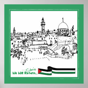 Palestijns erfgoed en hoop: we zullen terugkeren poster
