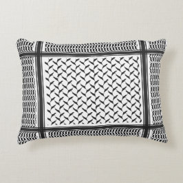 Palestijns-Joraanse kuffiya zwart-wit Accent Kussen